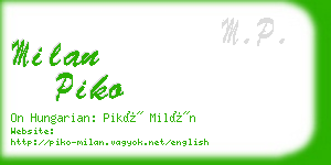 milan piko business card